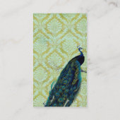  Peacock op Damask Pattern Visitekaartje (Achterkant)