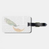 Peacock op de maan bagagelabel (Achterkant horizontaal)