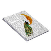 Peacock op de maan notitieboek (Rechterzijde)