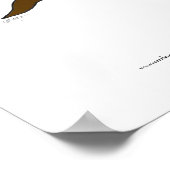 Peacock op een boom (B) - Ketubah Poster (Hoek)