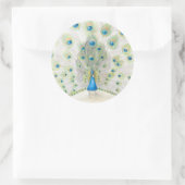 Peacock op een ronde sticker (Tas)