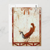 Peacock op Fresco Ancient Roman Antiek schilderen Briefkaart (Voorkant / Achterkant)