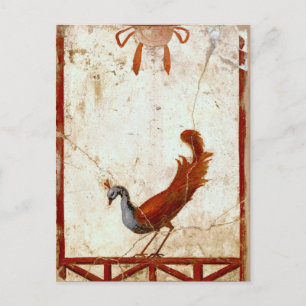 Peacock op Fresco Ancient Roman Antiek schilderen Briefkaart
