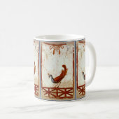 Peacock op Fresco Ancient Roman Antiek schilderen Koffiemok (Voorkant rechts)