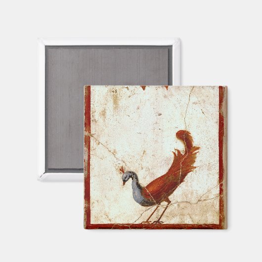 Peacock op Fresco Ancient Roman Antiek schilderen Magneet (Voorkant / Achterkant)