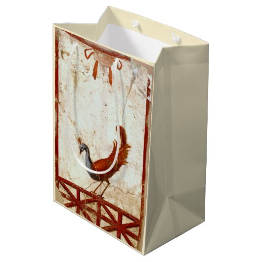 Peacock op Fresco Ancient Roman Antiek schilderen Medium Cadeauzakje (Achterkant Gekanteld)