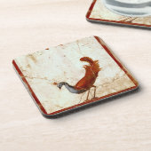 Peacock op Fresco Ancient Roman Antiek schilderen Onderzetter (Linkerzijde)