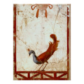 Peacock op Fresco Ancient Roman Antiek schilderen Poster (Voorkant)