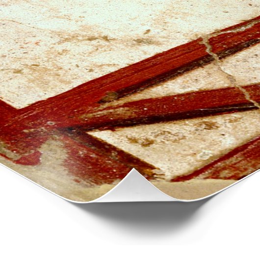 Peacock op Fresco Ancient Roman Antiek schilderen Poster (Hoek)