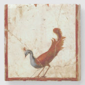 Peacock op Fresco Ancient Roman Antiek schilderen Stenen Onderzetter (Voorkant)