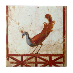Peacock op Fresco Ancient Roman Antiek schilderen Tegeltje