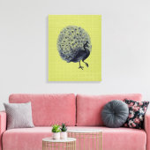  Peacock op groen - omhuld Canvas Afdruk (Insitu (Woonkamer))