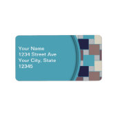 Peacock op het strand etiket (Voorkant)