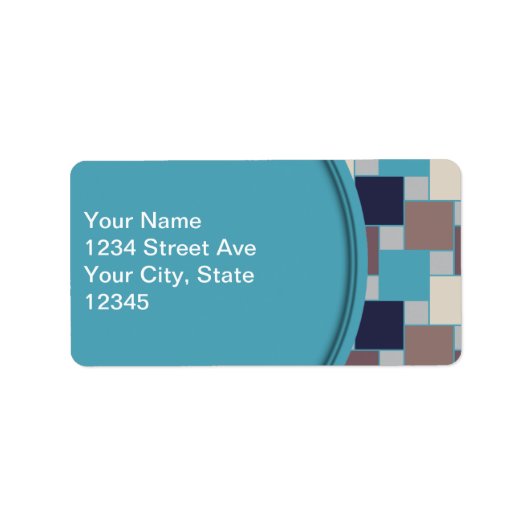 Peacock op het strand etiket (Voorkant)