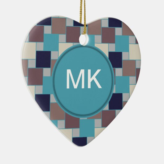 Peacock op het strand keramisch ornament (Rechts)