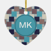 Peacock op het strand keramisch ornament (Voorkant)