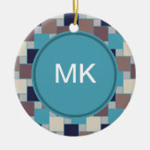 Peacock op het strand keramisch ornament (Voorkant)