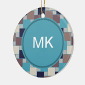 Peacock op het strand keramisch ornament (Links)