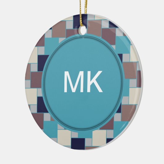 Peacock op het strand keramisch ornament (Links)