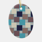 Peacock op het strand keramisch ornament (Achterkant)