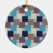 Peacock op het strand keramisch ornament (Voorkant)