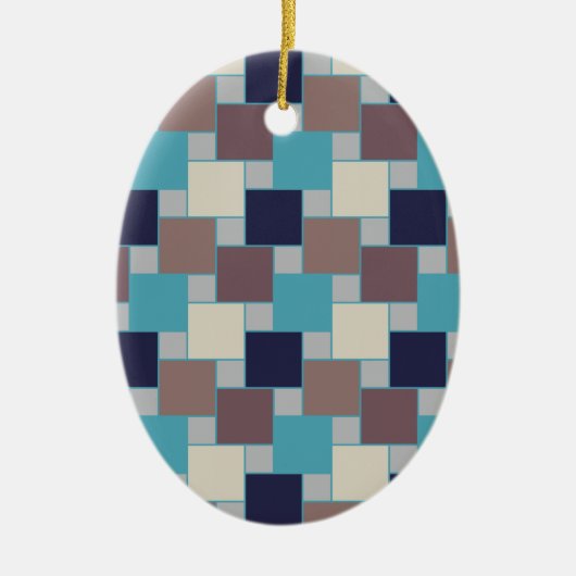 Peacock op het strand keramisch ornament (Voorkant)