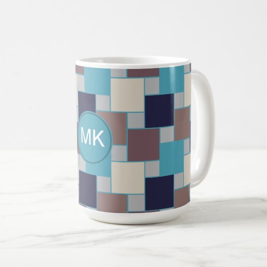 Peacock op het strand koffiemok (Voorkant rechts)