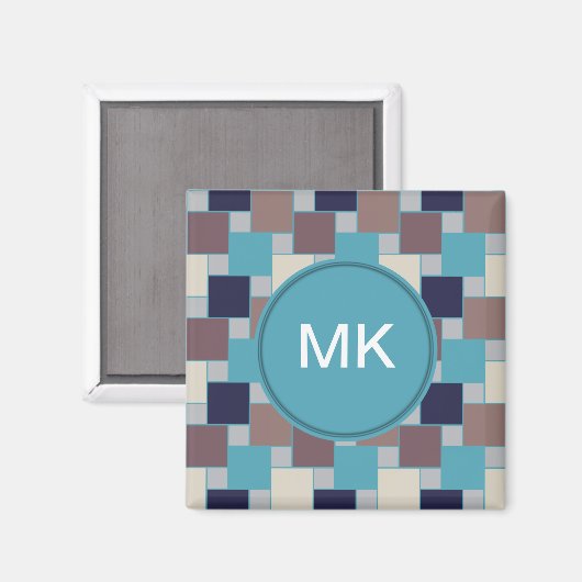 Peacock op het strand magneet (Voorkant / Achterkant)