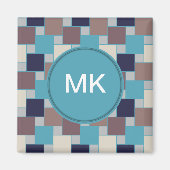 Peacock op het strand magneet (Voorkant)