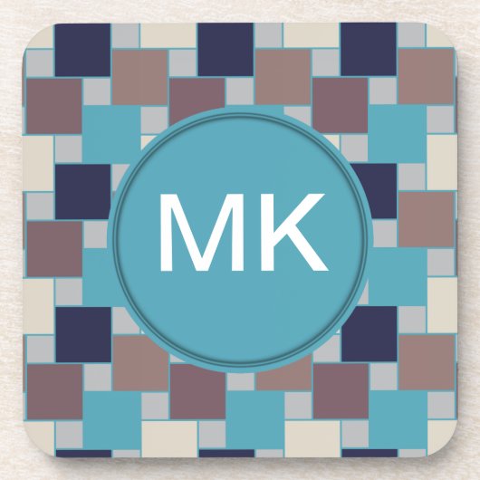 Peacock op het strand onderzetter (Voorkant)