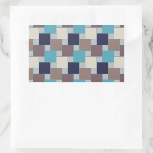 Peacock op het strand rechthoekige sticker (Tas)