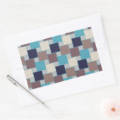 Peacock op het strand rechthoekige sticker (Envelop)