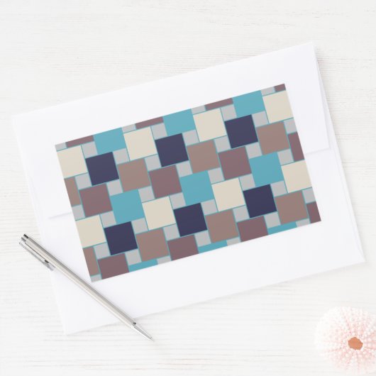 Peacock op het strand rechthoekige sticker (Envelop)