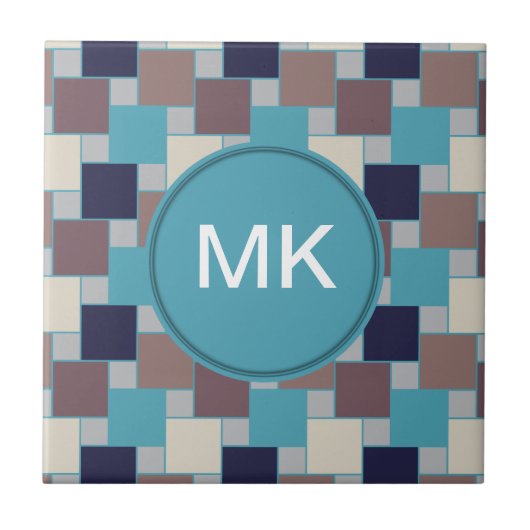 Peacock op het strand tegeltje (Voorkant)