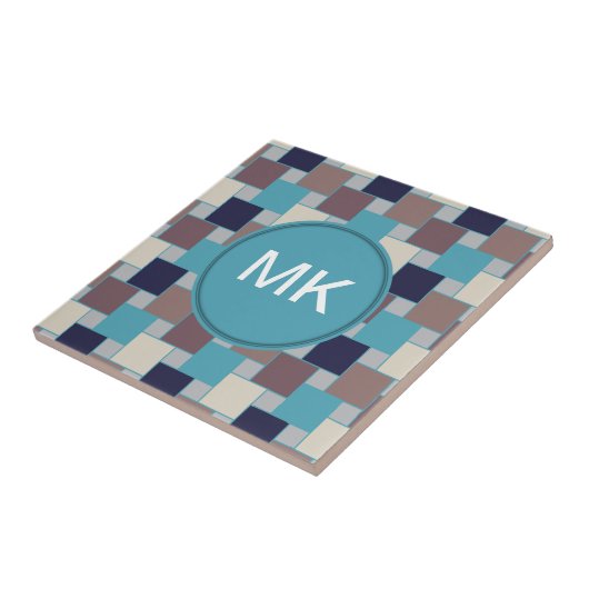 Peacock op het strand tegeltje (Zijkant)