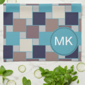 Peacock op het strand theedoek (Gevouwen)