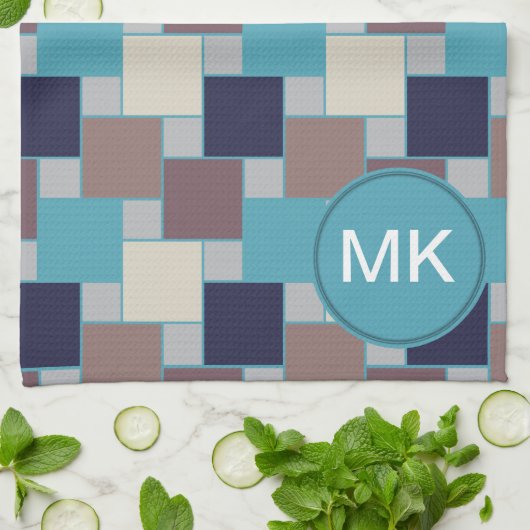 Peacock op het strand theedoek (Gevouwen)