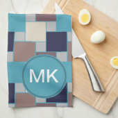 Peacock op het strand theedoek (Quarter Fold)