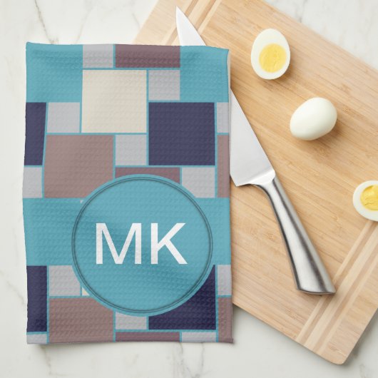 Peacock op het strand theedoek (Quarter Fold)