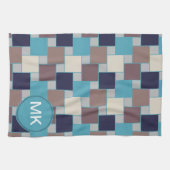 Peacock op het strand theedoek (Horizontaal)