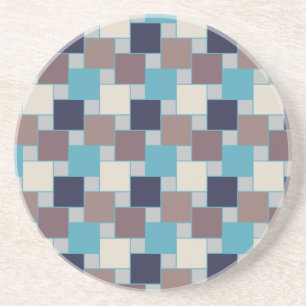 Peacock op het strand zandsteen onderzetter