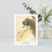 Peacock op kersenbloesem - Ohara Koson + Briefkaart (Staand voorkant)