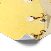 Peacock op kersenbloesemboom poster (Hoek)