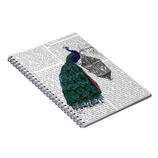 Peacock op lamp notitieboek (Rechterzijde)
