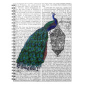 Peacock op lamp notitieboek (Voorkant)