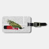 Peacock op postvak bagagelabel (Voorkant horizontaal)