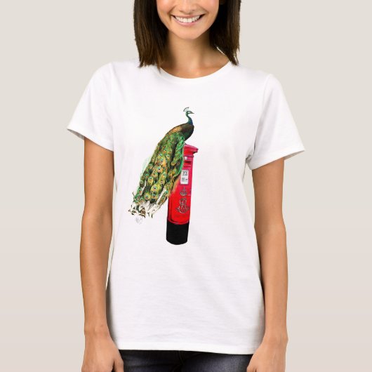 Peacock op postvak t-shirt (Voorkant)