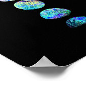 Peacock Opal Moon Cycle Art Afdrukken Poster (Hoek)