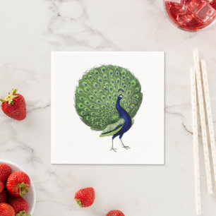 Peacock Open Fan Servet