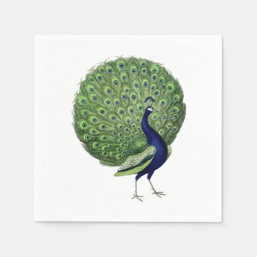 Peacock Open Fan Servet (Voorkant)